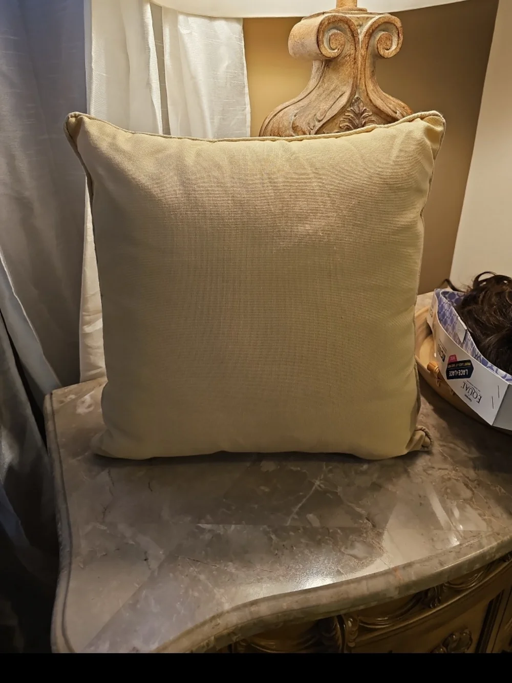 Give Thanks Autumn Accent Pillow - Cream, Green ,metallic Gold Brand New 16x16